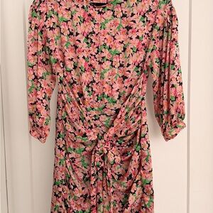 Zara Floral Pink and Green Dress